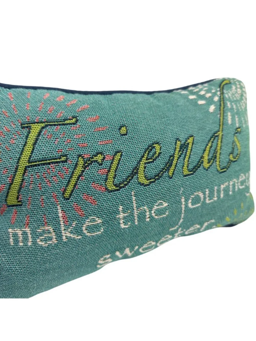 Friends Make The Journey Sweeter Tapestry Rectangular Decorative Throw Pillow